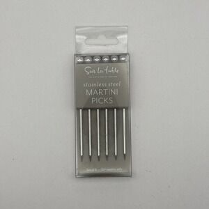 Sur La Table Set‎ Of Six (6) Stainless Steel Martini Picks
